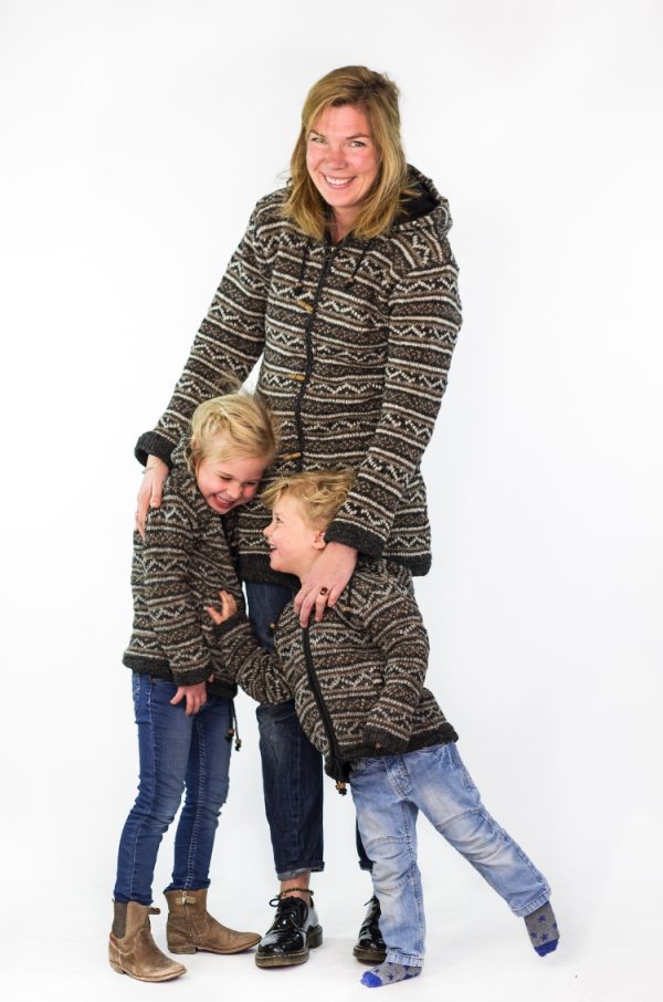 Puur Nepal kindervest multidesign gevoerd met fleece Texelse Schapenboet