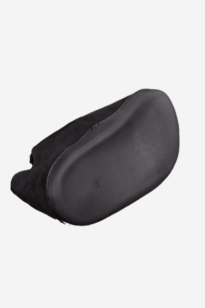 Schapenvacht pantoffels met elastiek donkerbruin