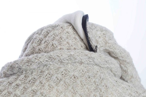 Coat gerstekorrel Puur Nepal (wollen vest lang) Texelse Schapenboet