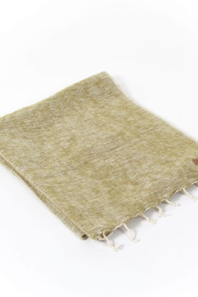 Green plain sjaal knoop (effen groen) Texelse Schapenboet