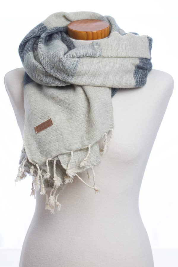 Sjaal-omslagdoek navy blue stripe