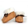 Babyslof lamsvel met vachtvoering cognac