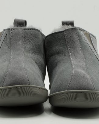 Texelse Schapenvacht pantoffels grijs stoer model Texelse Schapenboet
