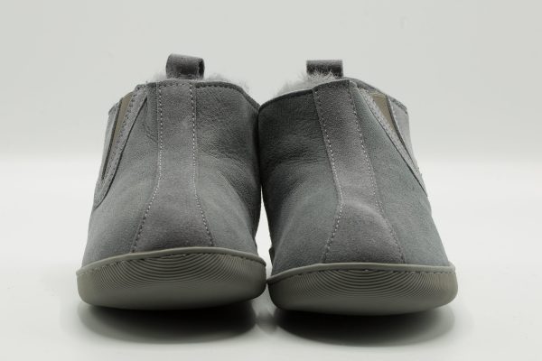 Texelse Schapenvacht pantoffels grijs stoer model Texelse Schapenboet