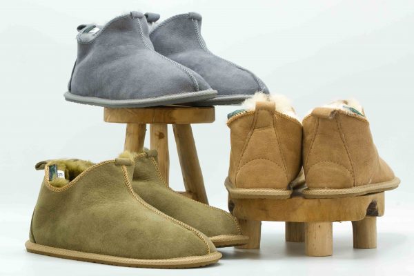 Schapenvacht pantoffel cognackleur - Afbeelding 6