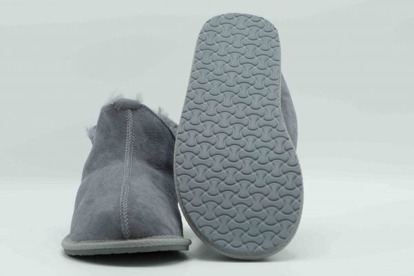 Schapenvacht pantoffels blauw/ grijs