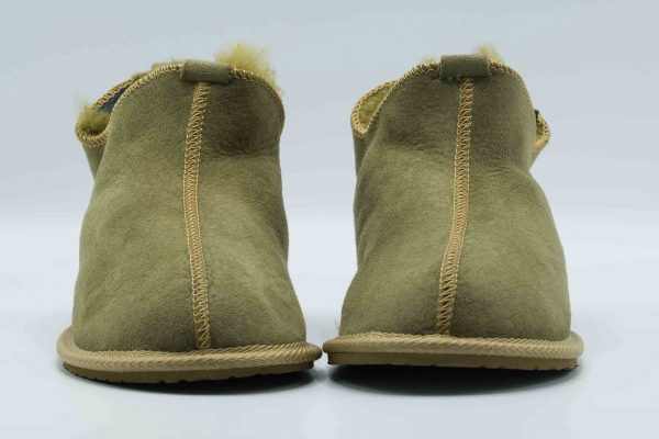 Schapenvacht pantoffels  Olijfgroen - Afbeelding 3