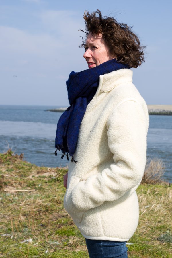 Vest-jas van 100% wol antraciet (met afritsbare mouwen) - Afbeelding 3