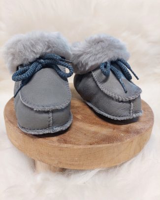 Baby slofjes grijs