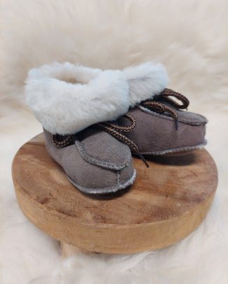 Baby slofjes taupe
