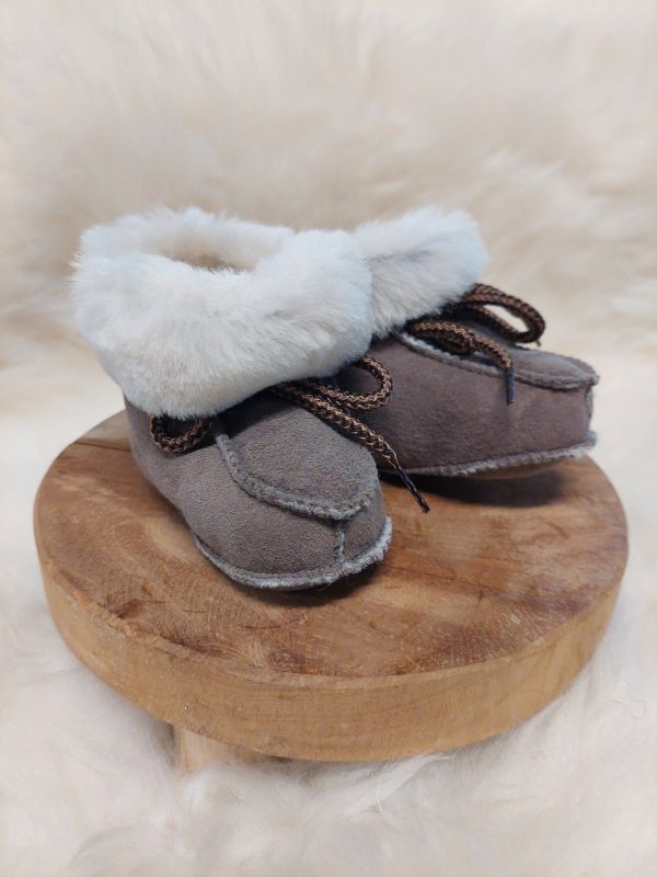 Baby slofjes taupe