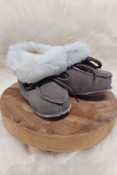Baby slofjes taupe