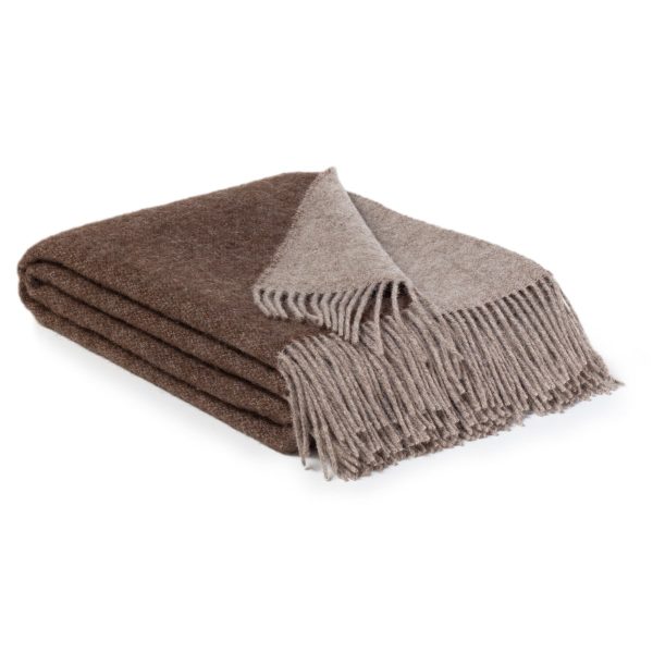Plaid Hot Chocolate bruin/grijsbruin 100% wol