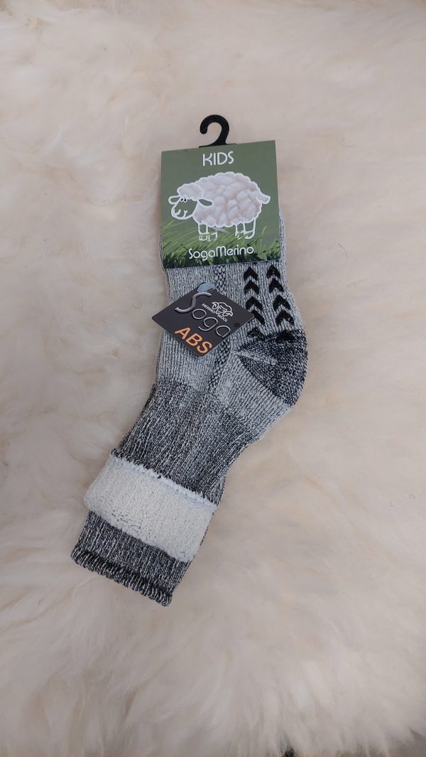 Merino wollen kindersokjes met antislip (ABS)