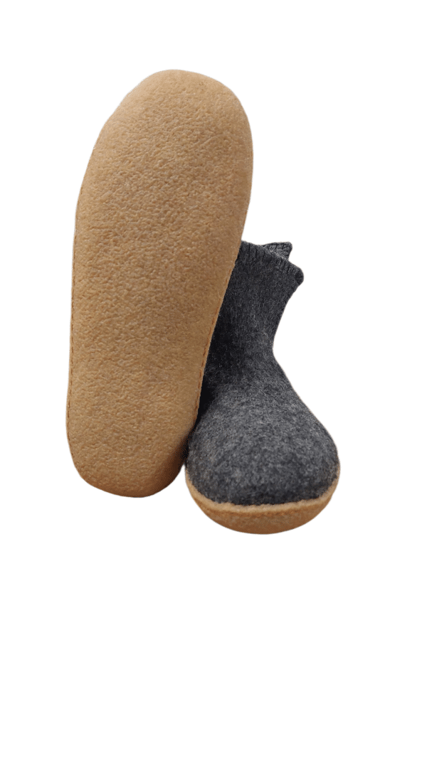 Puur Nepal/Texelse Boet viltpantoffels met rubber zool volwassenen - Afbeelding 6