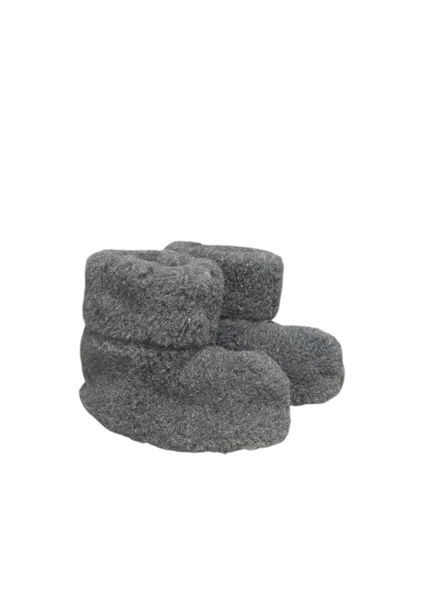 Schapenwol slof met antislipzool (rubber) antraciet.