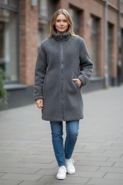 Wollen Coat met steekzakken